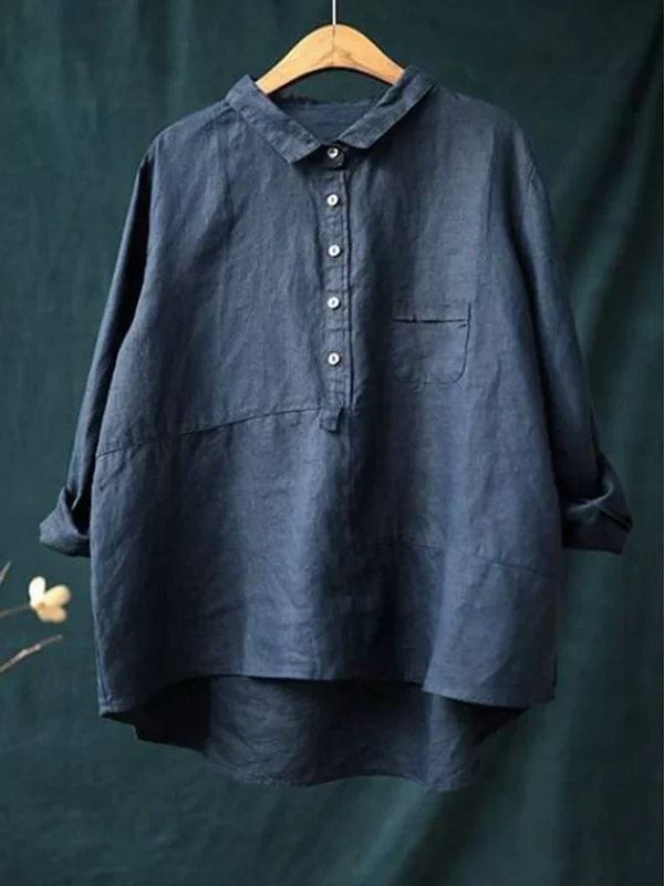 Verfijnde dames zomerblouse met mooie print en lange mouwen in lichte ademende stof