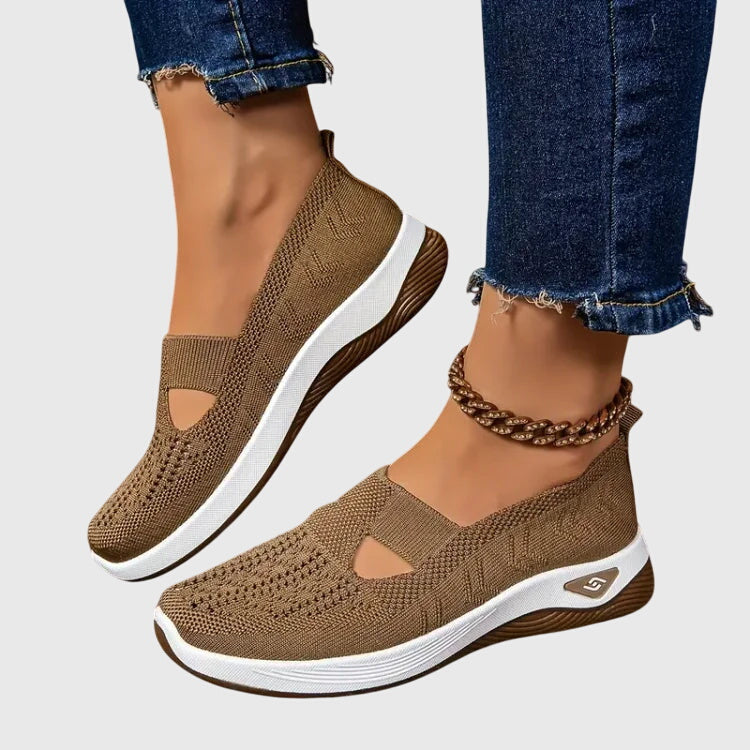 Orthopedische wandelschoenen voor dames met dempende zool en antislip rubberen buitenzool