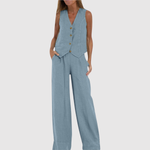 Bente dames mouwloze gilet- en broekset