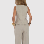 Bente dames mouwloze gilet- en broekset