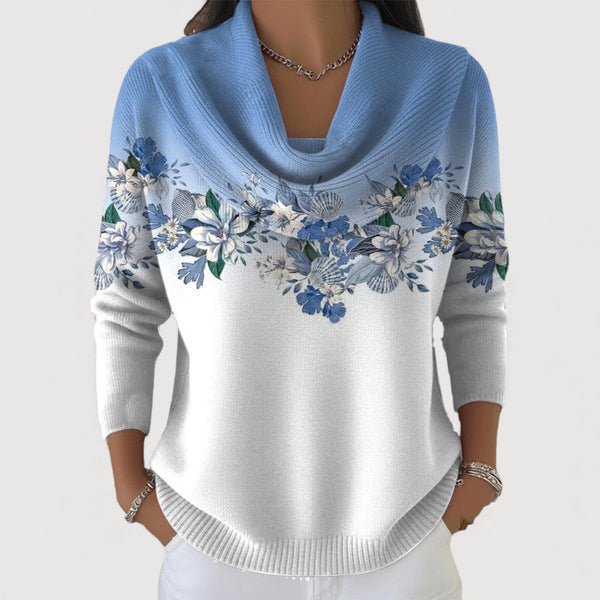 Carlijn coltrui met bloemenprint
