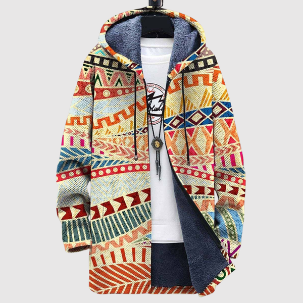 Sweater met kleurrijke folkloreprint geinspireerd op traditioneel borduurwerk in heldere tinten