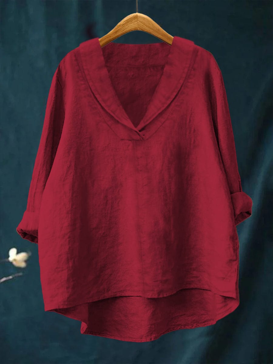 Elegante dames zomerblouse met verfijnde print, lange mouwen en comfortabele pasvorm