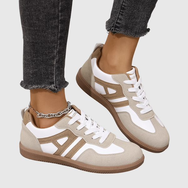 Orthopedische damessneakers met ruime pasvorm, brede neus en dempende ergonomische zool