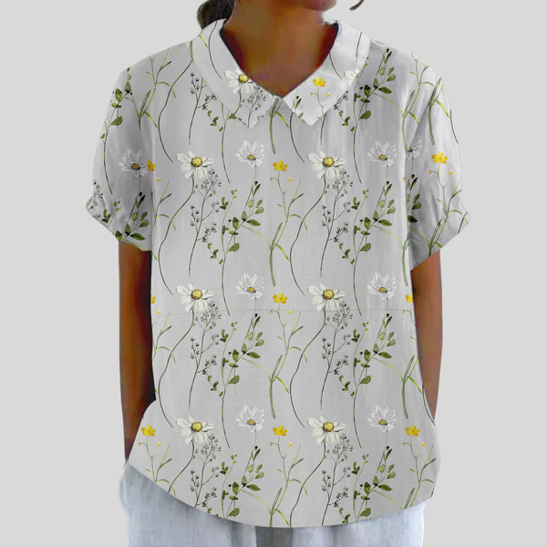 Soepele dames top met bloemenprint, zacht op de huid en makkelijk te combineren