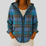 Odile dames gevoerd geruit overshirt