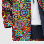 Dames sweater met verspreide cirkelprint in overlappende kleuren
