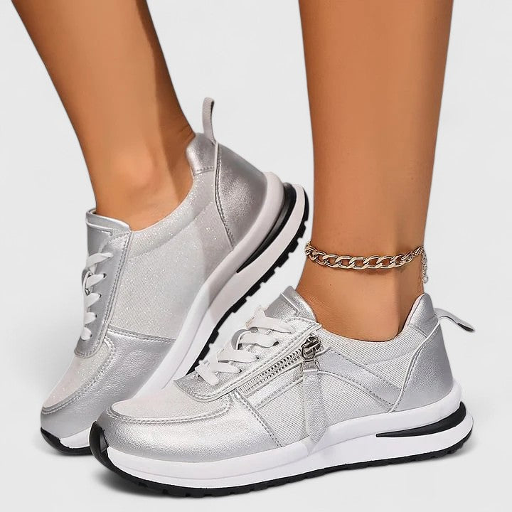 Elegante damesschoenen met gelzool, antislipzool en praktische rits aan de zijkant