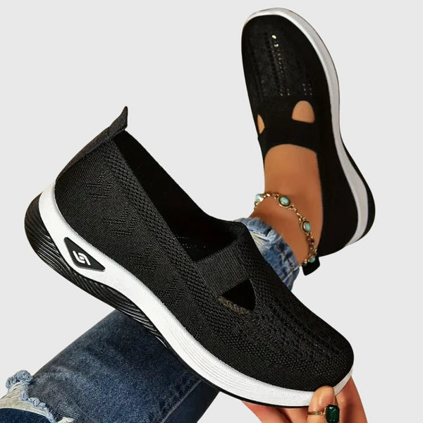 Orthopedische wandelschoenen voor dames met dempende zool en antislip rubberen buitenzool