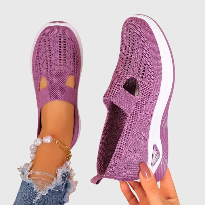 Orthopedische wandelschoenen voor dames met dempende zool en antislip rubberen buitenzool