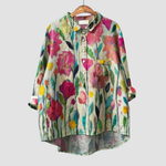 Soepele zomerblouse met relaxte pasvorm in onderhoudsvriendelijke stof