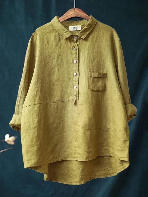 Verfijnde dames zomerblouse met mooie print en lange mouwen in lichte ademende stof