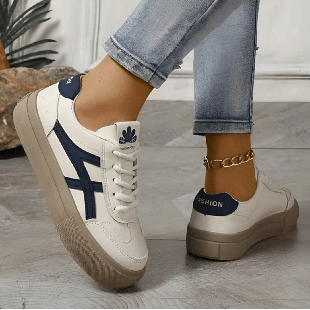 Yvette sneakers met plateauzool