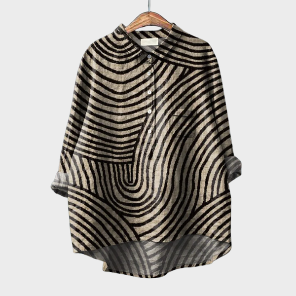 Luchtige zomerblouse met chique print en soepele val voor dames
