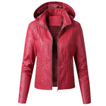 Dames jack van nepleer met capuchon en zachte voering voor de herfst