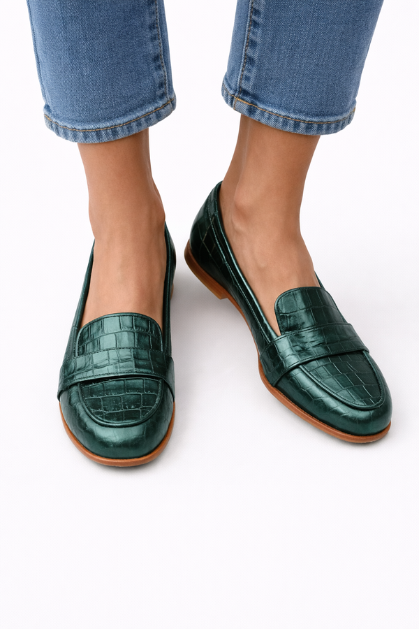 Elegante moderne dames instappers in effen uitvoering, handgemaakt en comfortabel