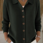Hester dames knoopvest met col
