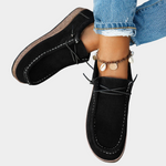 Zachte dames schoenen met bohemian print, gedempte loopzool en ruime pasvorm