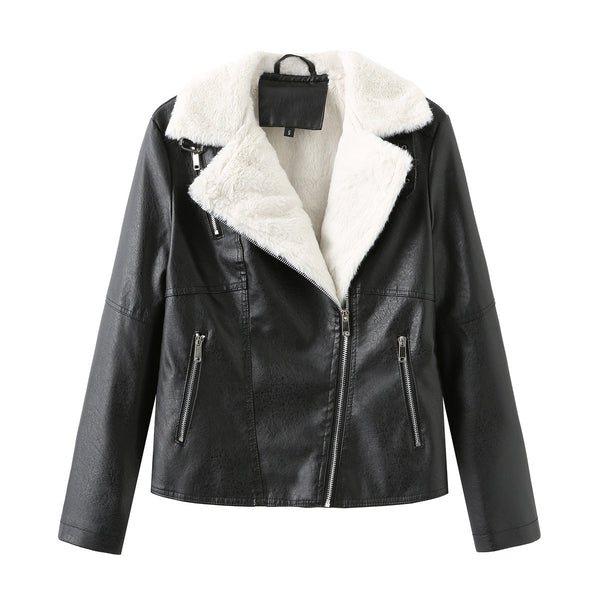 Dames jack van nepleer met warme zachte teddyvoering voor de winter
