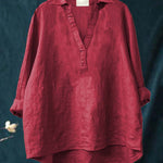 Luchtige dames zomerblouse met artistiek dessin en soepele val, in lichte zomerstof