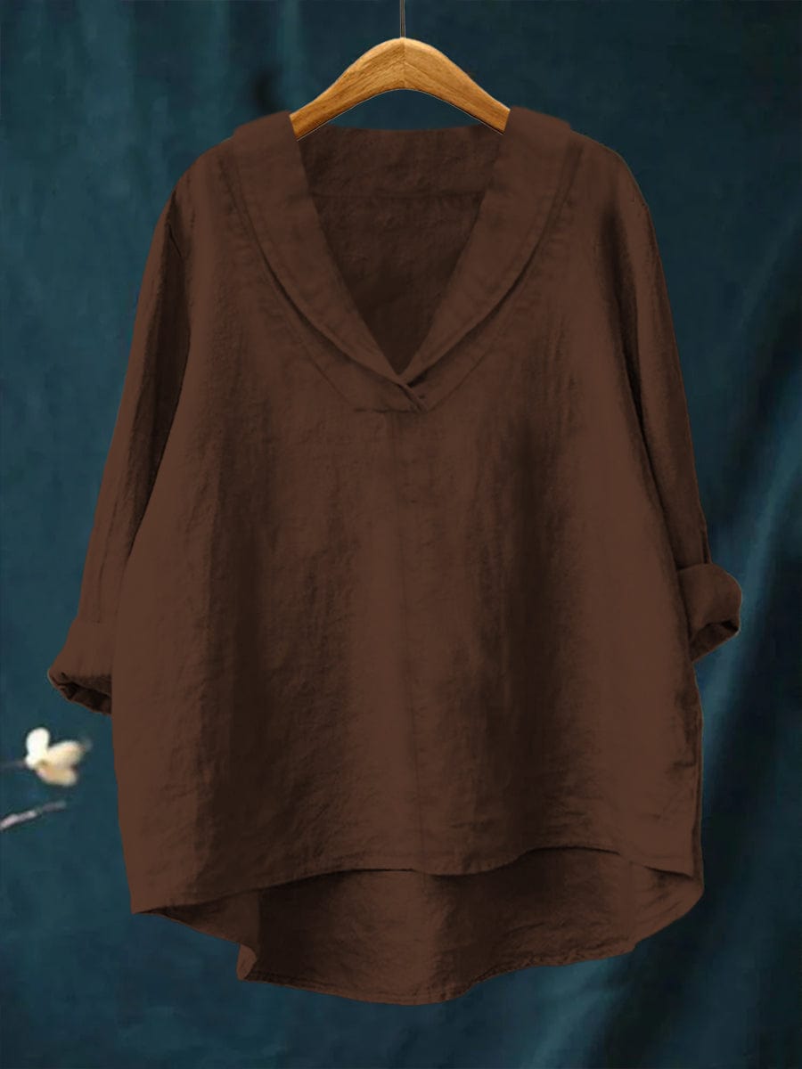 Elegante dames zomerblouse met verfijnde print, lange mouwen en comfortabele pasvorm