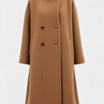 Geertje dames oversized lange jas met dubbele knopenrij