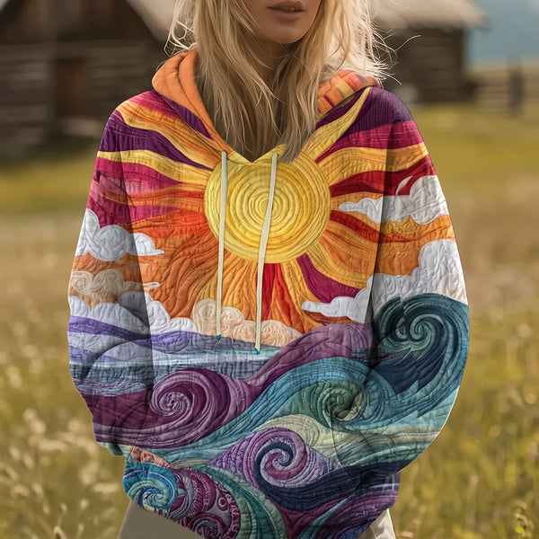 Anouk hoodie met sunburst-print
